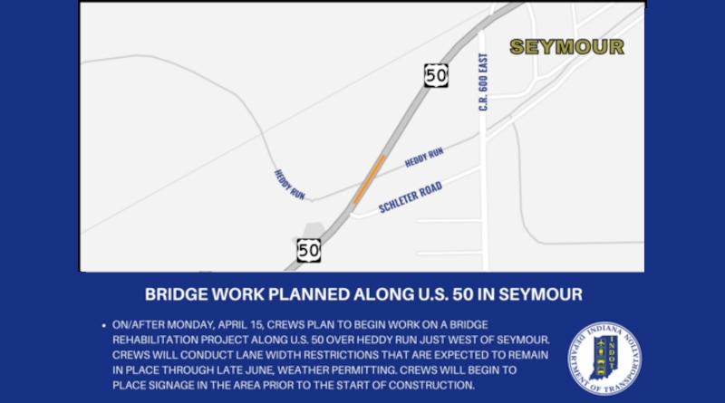 U.S. 50 bridge work to restrict traffic west of Seymour - 106.1 The ...
